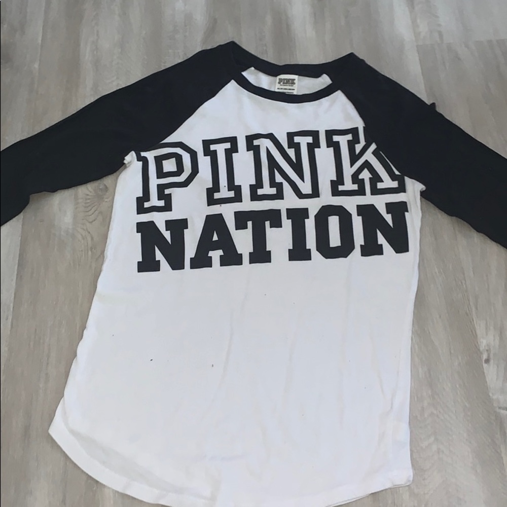 pink nation baseball long sleeve